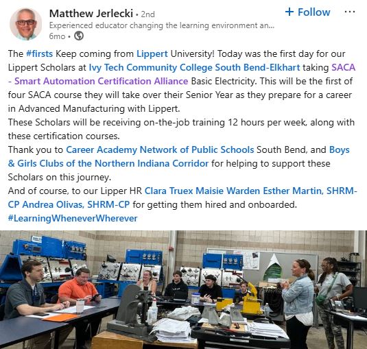 SACA Social Media Spotlight - Lippert University