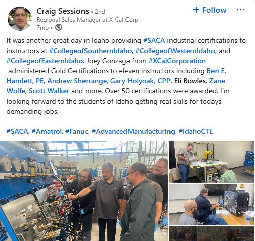 SACA Instructor Spotlight - College of Southern/Western/Eastern Idaho